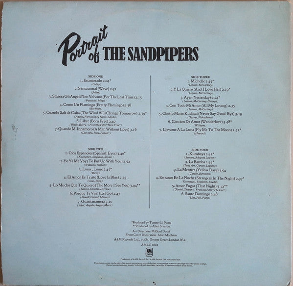 The Sandpipers : Portrait Of The Sandpipers (2xLP, Comp, Gat)