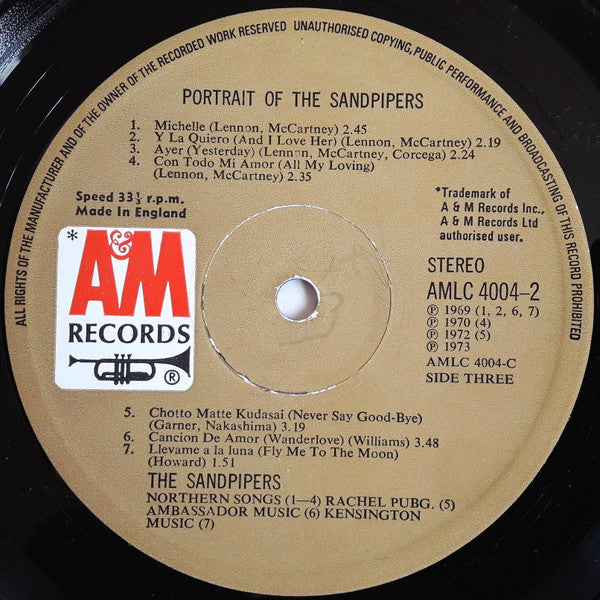 The Sandpipers : Portrait Of The Sandpipers (2xLP, Comp, Gat)