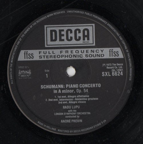 Robert Schumann & Edvard Grieg, Radu Lupu, London Symphony Orchestra, André Previn : Piano Concertos (LP, Album)
