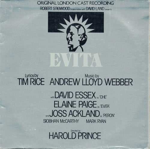 "Evita" Original London Cast Recording,  Robert Stigwood  In Association With David Land Presents, Lyrics By  Tim Rice , Music By  Andrew Lloyd Webber : Evita (LP, Album, Gat)