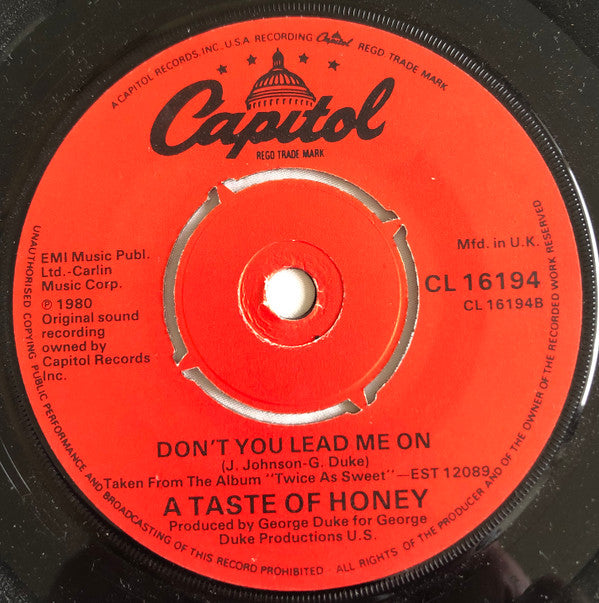 A Taste Of Honey : Sukiyaki (7", Single)