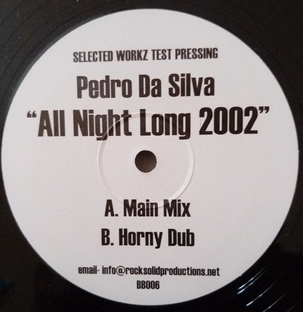 Pedro Da Silva : All Night Long 2002 (12", TP)
