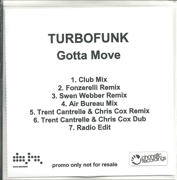 Turbofunk : Gotta Move (CDr, Promo)