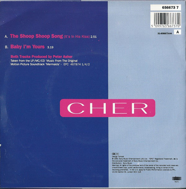Cher : The Shoop Shoop Song (It's In His Kiss) (7", Single)