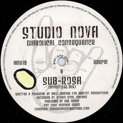 Studio Nova : Diabolical Consequence (12")