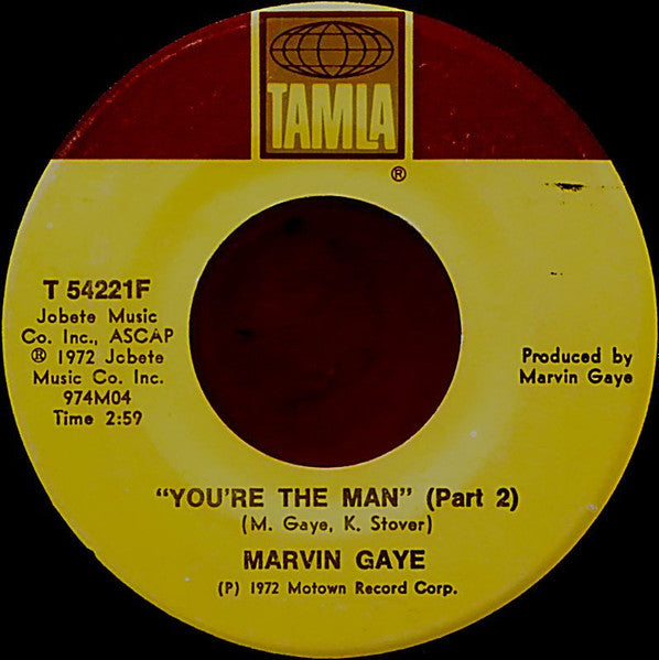 Marvin Gaye : You're The Man (Parts 1 & 2) (7", Single, Sup)
