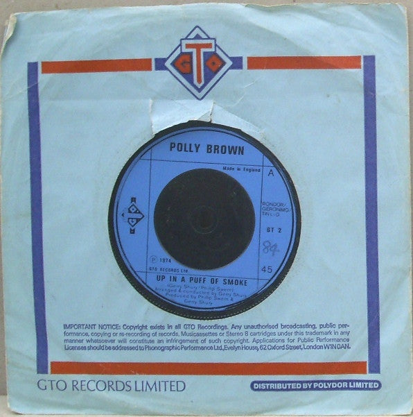 Polly Brown : Up In A Puff Of Smoke (7", Single)