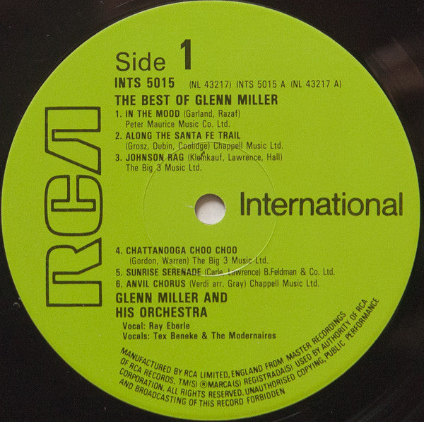 Glenn Miller : The Best Of Glenn Miller (LP, Comp, RE)