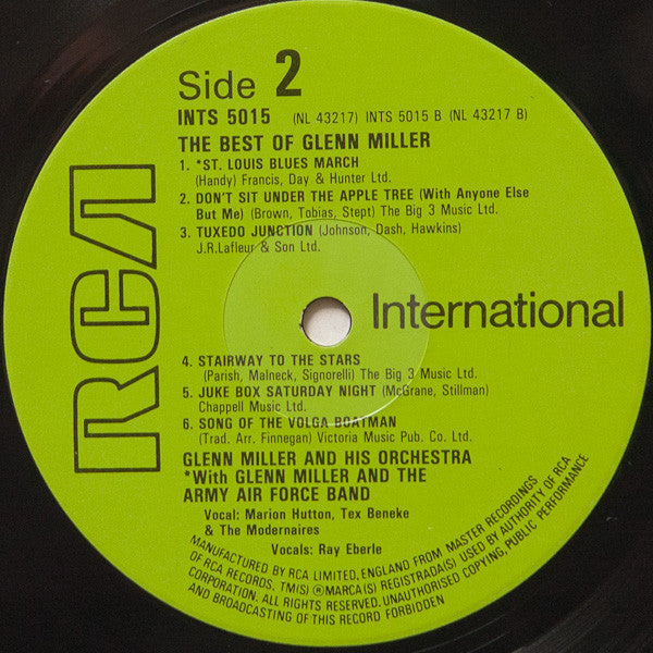 Glenn Miller : The Best Of Glenn Miller (LP, Comp, RE)