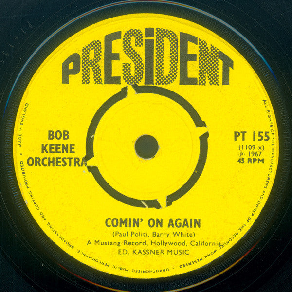 Felice Taylor / Bob Keene Orchestra : I Feel Love Comin' On / Comin' On Again (7", Single, 4-P)