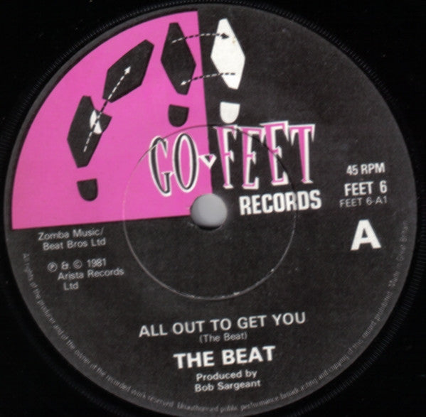 The Beat (2) : Drowning / All Out To Get You (7", Single, Pap)