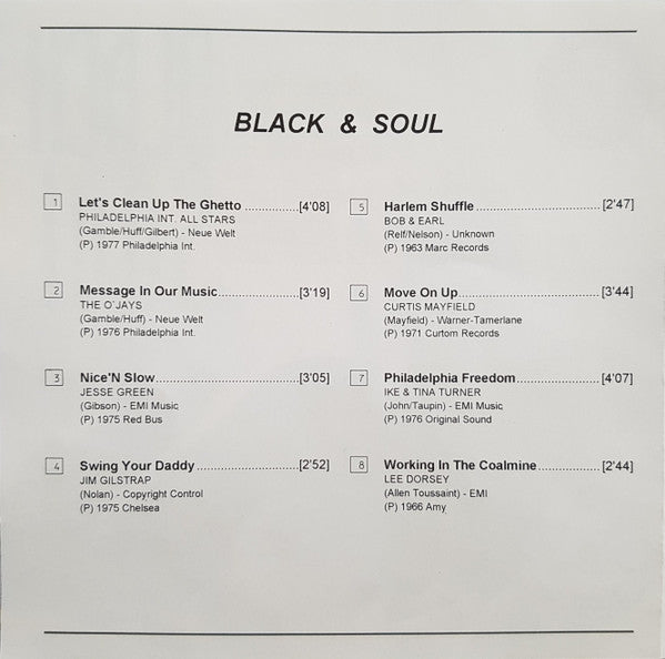 Various : Black & Soul (CD, Comp)