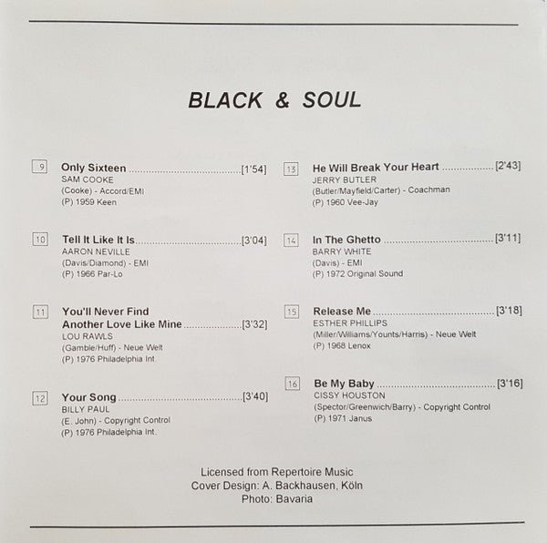 Various : Black & Soul (CD, Comp)