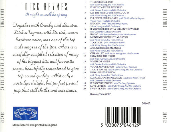 Dick Haymes : It Might As Well Be Spring (CD, Comp, RM)