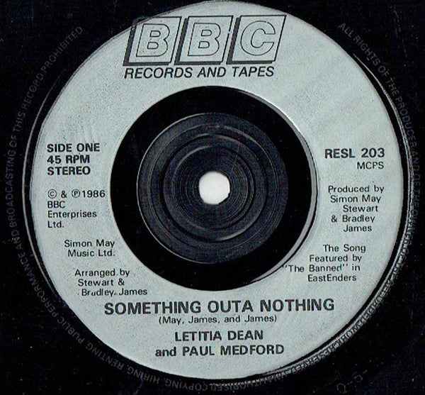 Letitia Dean And Paul Medford : Something Outa Nothing (7", Single, Inj)