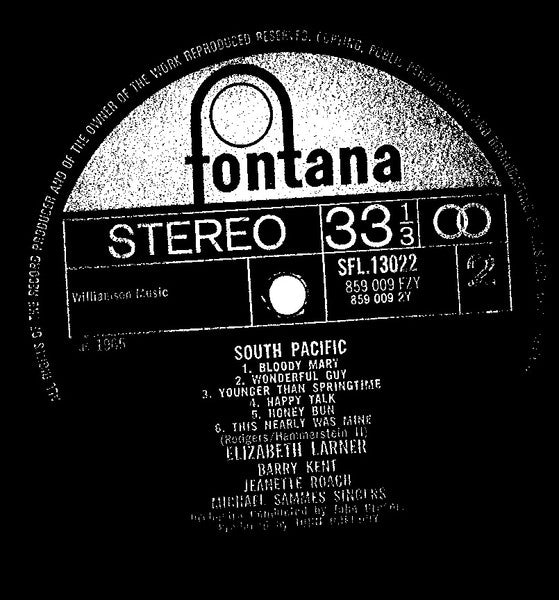 Elizabeth Larner, Barry Kent, Jeanette Roach And The Mike Sammes Singers : South Pacific (LP, RE)