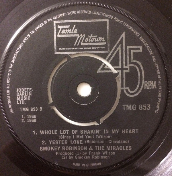 Smokey Robinson & The Miracles* : Going To A Go-Go (7", RE)