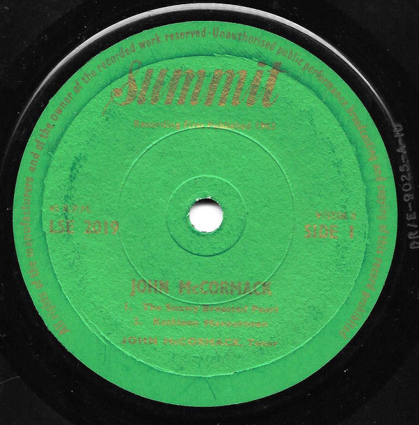 John McCormack (2) : McCormack Sings Irish Songs (7", EP)