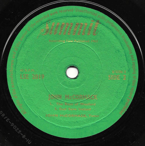 John McCormack (2) : McCormack Sings Irish Songs (7", EP)