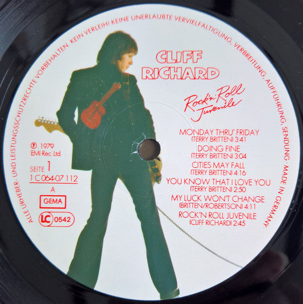 Cliff Richard : Rock 'N' Roll Juvenile (LP, Album)