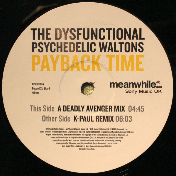 The Dysfunctional Psychedelic Waltons : Payback Time (2x12", Promo)