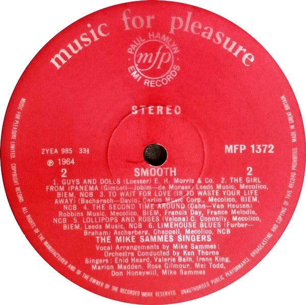 Mike Sammes Singers : Smooth (LP, Album)