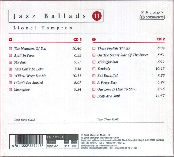 Lionel Hampton : Jazz Ballads 11 (2xCD, Comp, RM)