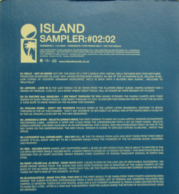 Various : Island Sampler: #02:02 (CD, Comp, Promo, Smplr)