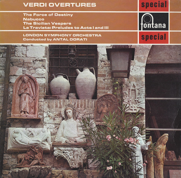 Giuseppe Verdi, London Symphony Orchestra, Antal Dorati : Overtures - The Force Of Destiny / Nabucco / The Sicilian Vespers / La Traviata: Preludes To Acts I And III (LP, RE)