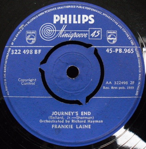 Frankie Laine With Jimmy Carroll And His Orchestra : Rawhide (7", Single, Kno)
