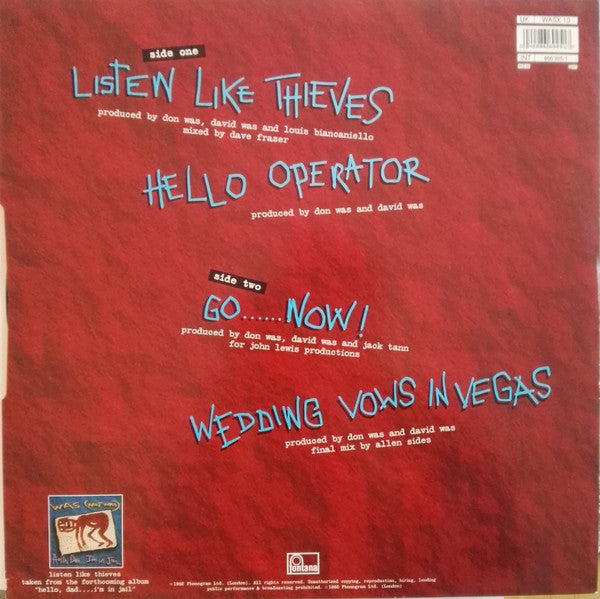 Was (Not Was) : Listen Like Thieves (12", Single)