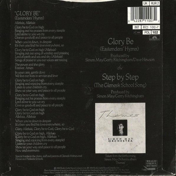The Simon May Orchestra : Glory Be (Eastenders' Hymn) (7", Single, Inj)