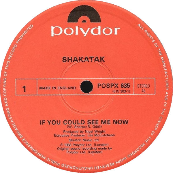 Shakatak : If You Could See Me Now (12", Single)