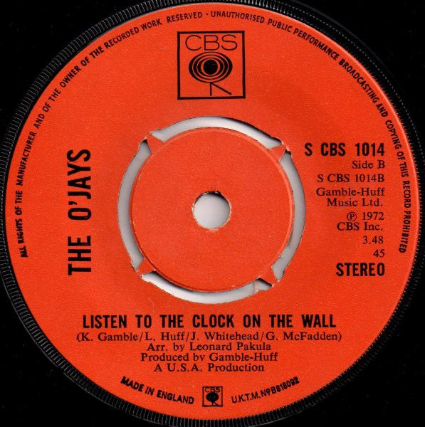 The O'Jays : 992 Arguments (7", Single)
