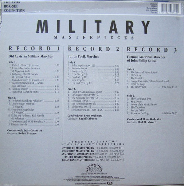Czechoslovak Brass Orchestra, Rudolf Urbanec : Military Masterpieces (3xLP, Comp + Box)