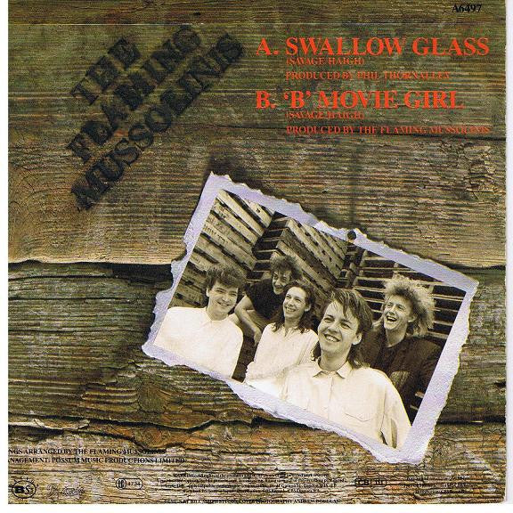 The Flaming Mussolinis : Swallow Glass (7", Single)