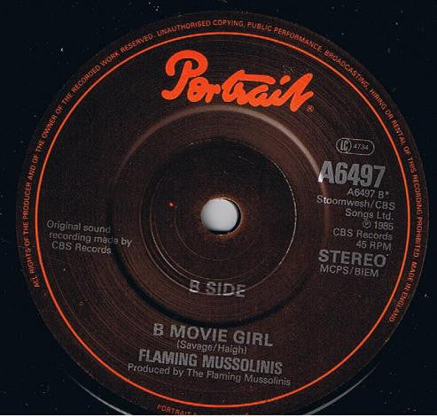 The Flaming Mussolinis : Swallow Glass (7", Single)