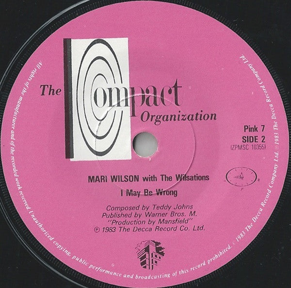Mari Wilson With The Wilsations : Wonderful (7", Single, Pap)