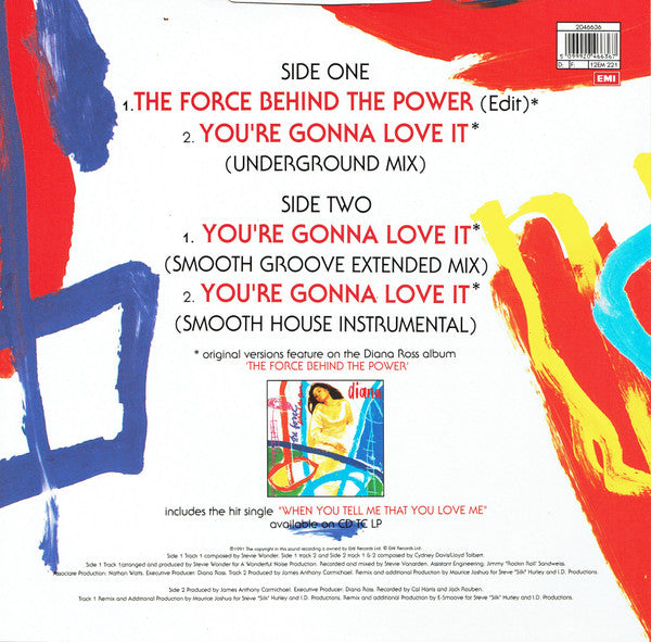 Diana Ross : The Force Behind The Power (12", Single)