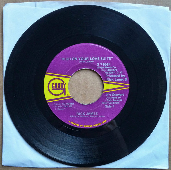Rick James : High On Your Love Suite / "Stone City Band Hi!" (7", Single)
