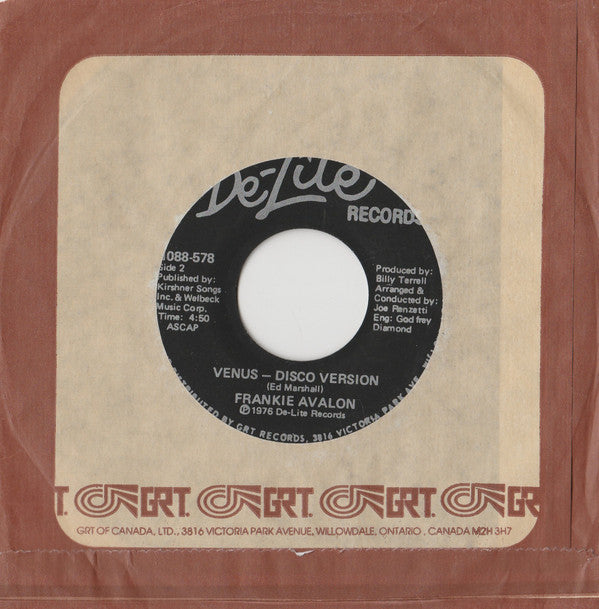 Frankie Avalon : Venus (7", Single)
