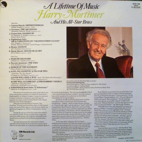 Harry Mortimer & His All Star Brass : A Lifetime Of Music (LP, Album, Comp)