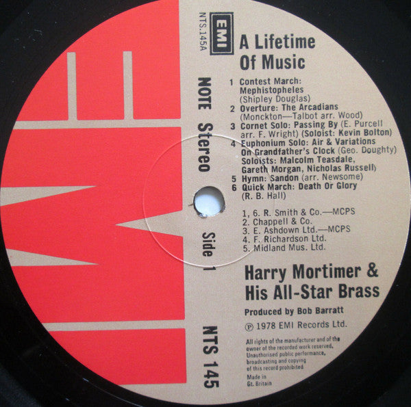 Harry Mortimer & His All Star Brass : A Lifetime Of Music (LP, Album, Comp)
