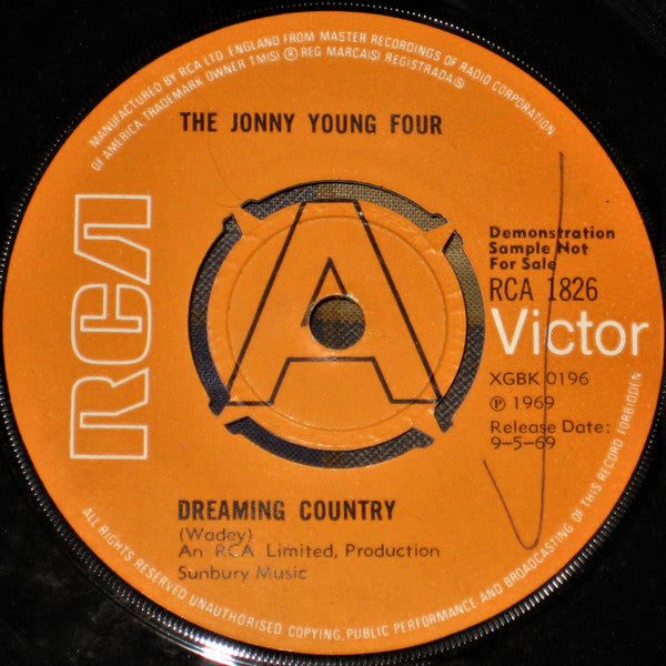 The Jonny Young Four : Dreaming Country (7", Single, Promo)