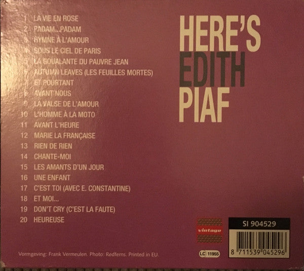 Edith Piaf : Here's Edith Piaf (CD, Comp)