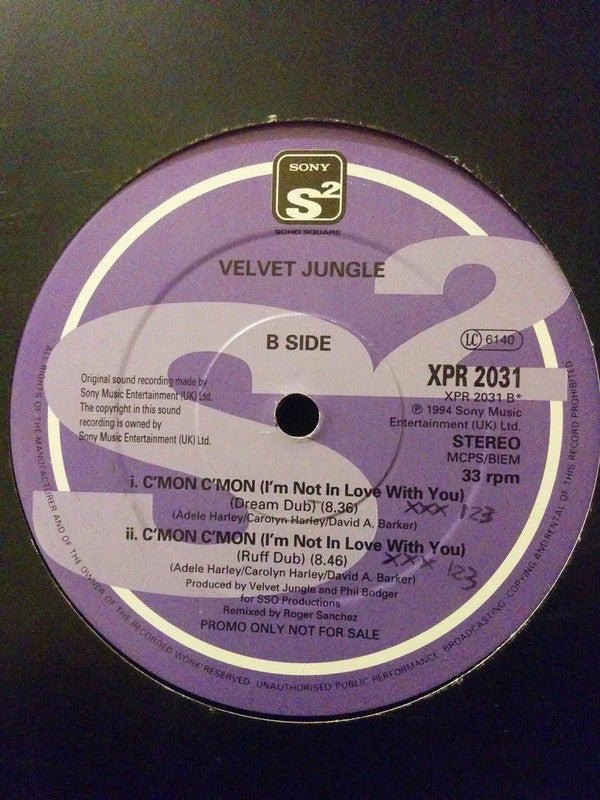 Velvet Jungle : C'mon C'mon (I'm Not In Love With You) (12", Promo)