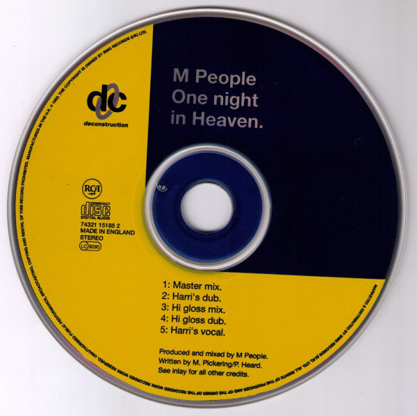 M People : One Night In Heaven (CD, Single)