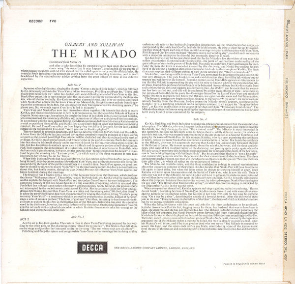 Gilbert & Sullivan - D'Oyly Carte Opera Company, The New Symphony Orchestra Of London, Isidore Godfrey : The Mikado (2xLP)