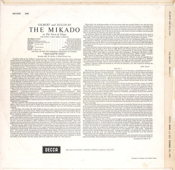 Gilbert & Sullivan - D'Oyly Carte Opera Company, The New Symphony Orchestra Of London, Isidore Godfrey : The Mikado (2xLP)
