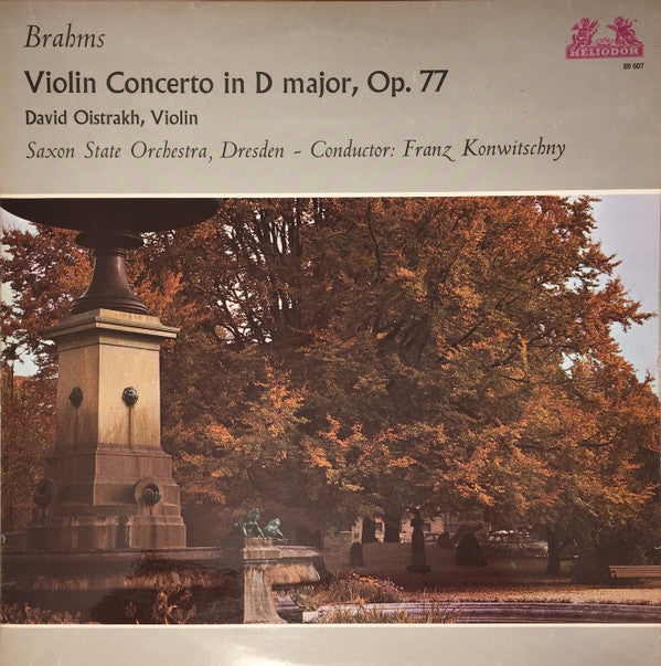 Johannes Brahms, David Oistrach : Violin Concerto In D Major, Op. 77 (LP)